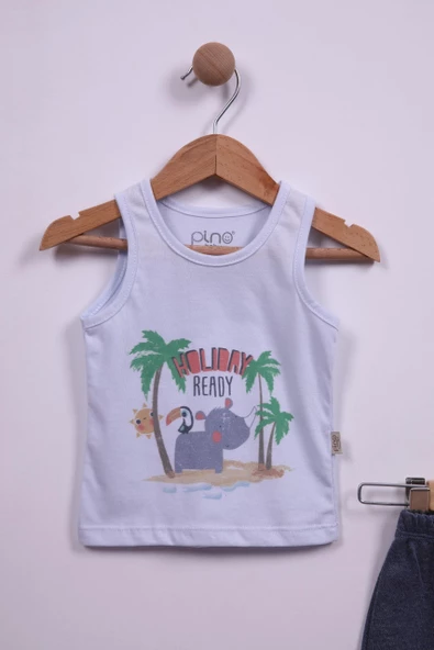 Holiday Baskı Şortlu Takım 3521 - 8