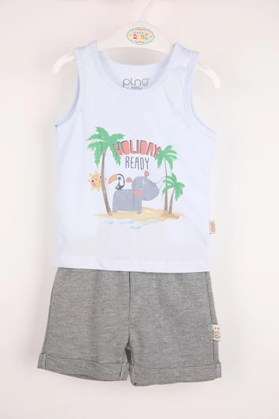 Holiday Baskı Şortlu Takım 3521 - 3