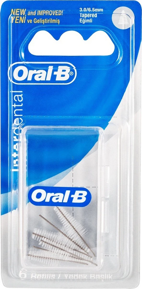 Oral-B Arayüz Diş Fırçası Yedeği Eğimli 6lı