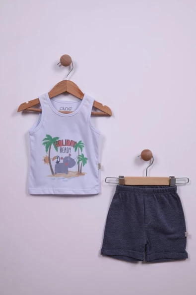 Holiday Baskı Şortlu Takım 3521 - 7