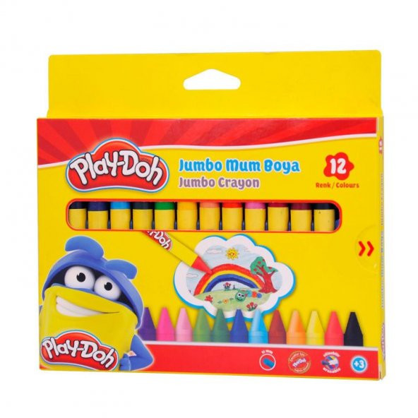 Play-Doh 12 Renk Crayon Mum Boya 11 mm