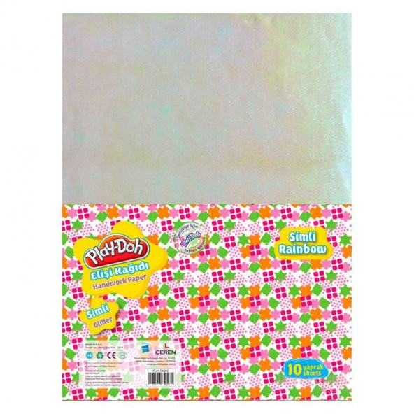 Play-Doh Simli Elişi Kağıdı 10 Renk