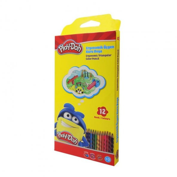 Play-Doh 12 Renk Oluklu Kuru Boya
