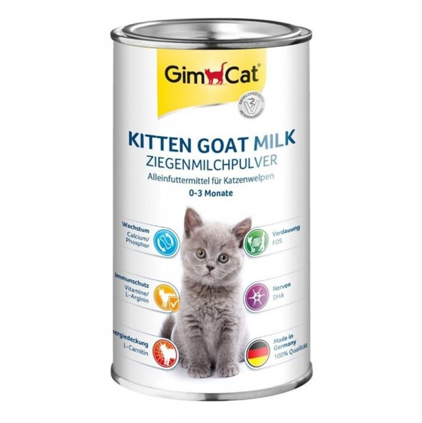 Gimcat Kitten Goat Milk Keçi Sütü Tozu 200 Ml