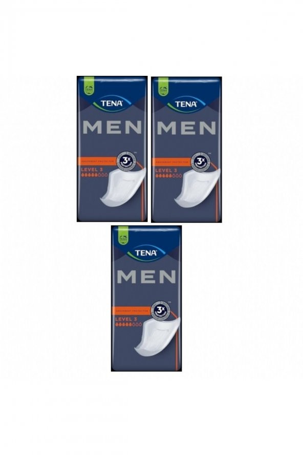 Tena Men Level 3 Erkek Mesane Pedi 16 lı 3 paket / 48 adet - 1