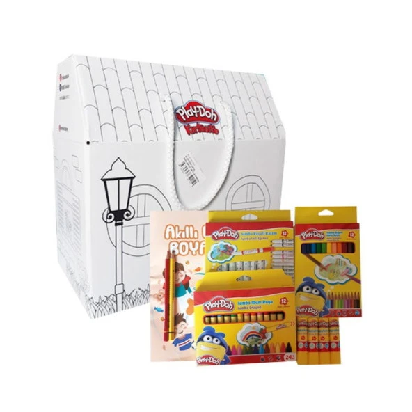 Play-Doh Boyama Evi 25x25x15 cm 58 Parça Boya Seti