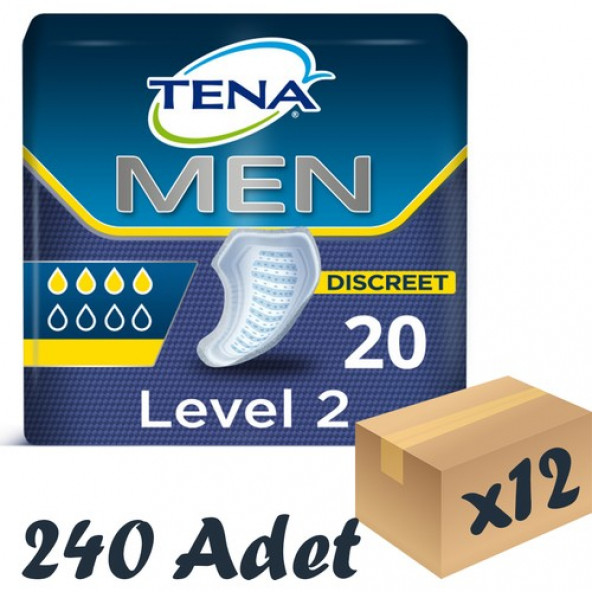 Tena Men Level 2 Erkek Mesane Pedi 20Li 12 Paket / 240 Adet