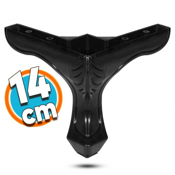Mobilya Kanepe Masa Sehpa Puf Ayağı Siyah Baza Ayak 14 cm ürün görseli