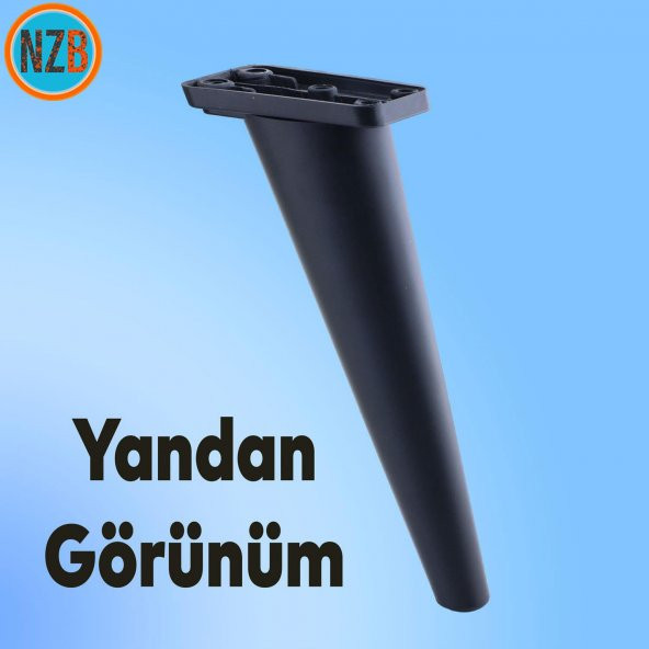 Mobilya Kanepe Çekyat Sehpa TV Ünitesi Koltuk Ayağı 24 cm Siyah Baza Ayak - 3