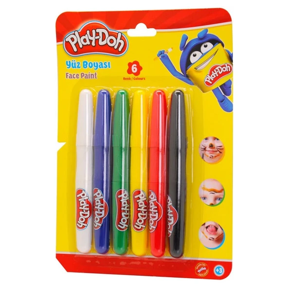 Play-Doh 6 Renk Yüz Boyası