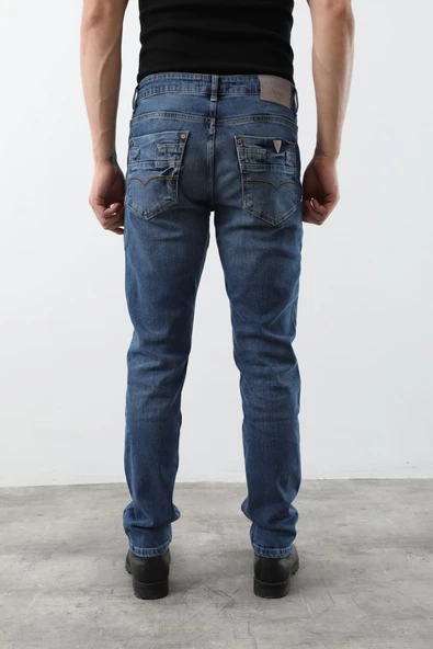Erkek Jean Pantolon Mavi - 7