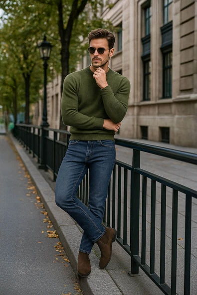 Erkek Jean Pantolon Mavi