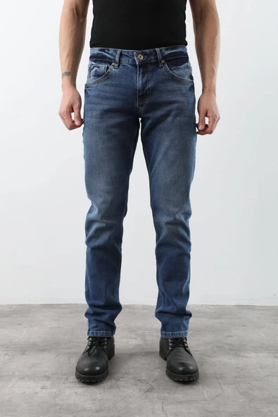 Erkek Jean Pantolon Mavi - 6