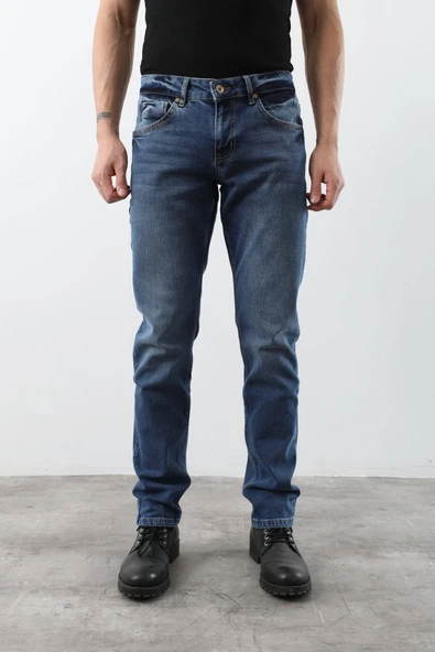 Erkek Jean Pantolon Mavi - 8
