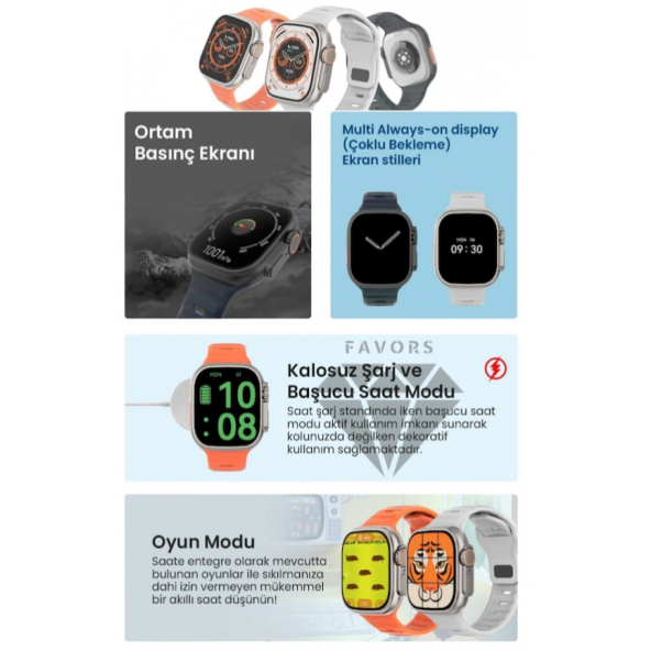 Favors DT8 Ultra + Watch 8 Ultra Akıllı Saat - 2