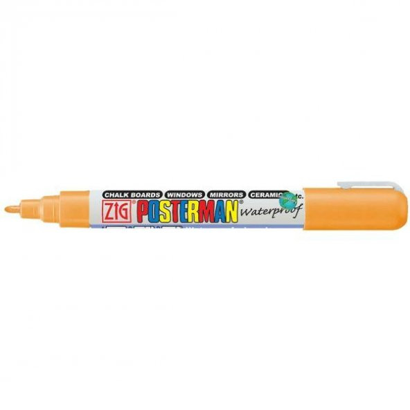 Zig Posterman Waterproof Boyama Markeri Fine Uç 1 mm ORANGE