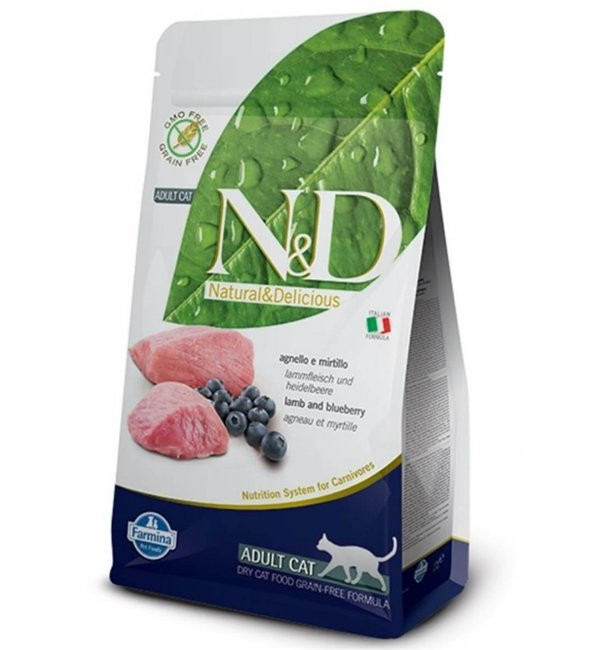 N&D Kuzu Ve Yaban Mersinli Yetişkin Kedi Maması 1,5 Kg - 2