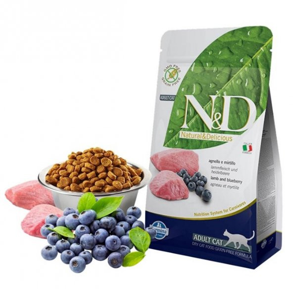 N&D Kuzu Ve Yaban Mersinli Yetişkin Kedi Maması 1,5 Kg - 3