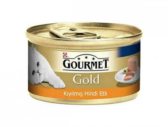 Gourmet Gold Hindi Etli Yetişkin Kıyılmış Kedi Konservesi 85 Gr