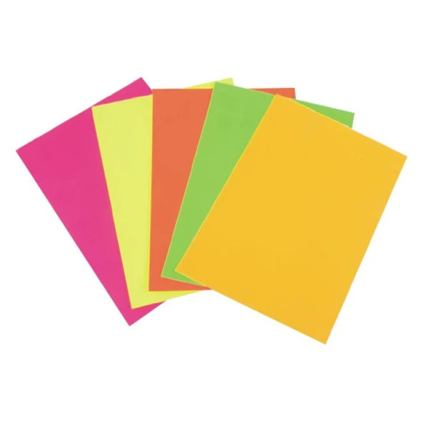 Lino Fosforlu Karton 20x30 cm. 5 Renk 10lu Paket