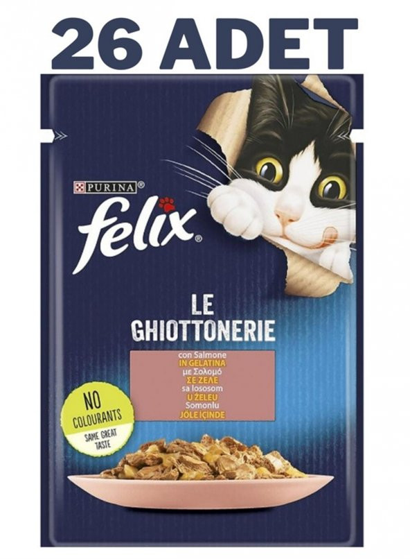 Felix Somon Balıklı Yetişkin Kedi Konservesi Pouch 26X 85 Gr