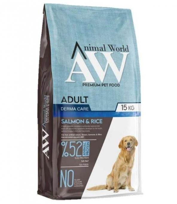 Animal World Adult Somonlu Pirinçli Yetişkin Köpek Maması 15 kg