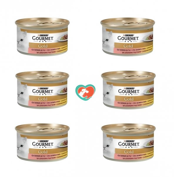 Gourmet Gold Somon Tavuk Parça Etli Kedi Konservesi 6x85 Gr