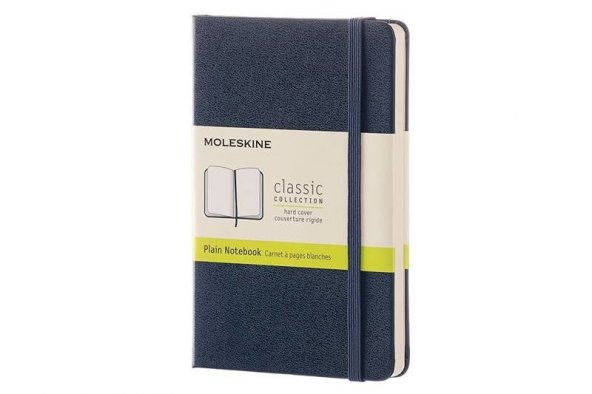 Moleskine Sert Kapak Düz Defter Cep Boy 9x14 cm 192 Sayfa Lacivert