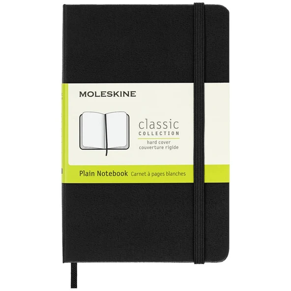 Moleskine Sert Kapak Düz Defter Cep Boy 9x14 cm 192 Sayfa Siyah