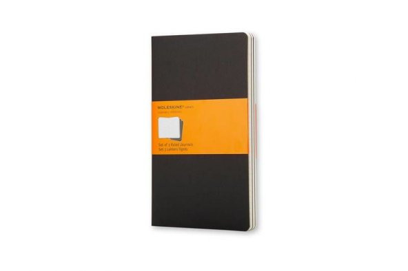 Moleskine Chaier 3lü Günlük Defter Çizgili L Boy 13x21 cm 80 Sayfa Siyah