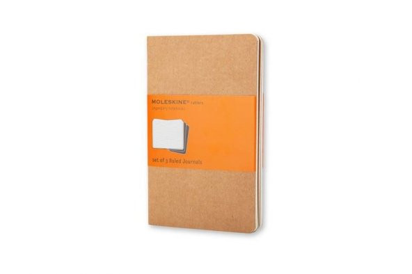 Moleskine Chaier 3lü Günlük Defter Çizgili Cep Boy 9x14 cm 64 Sayfa Kraft