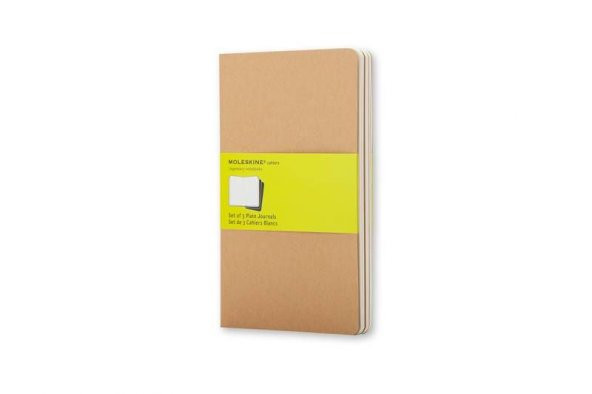 Moleskine Chaier 3lü Günlük Defter Düz Cep Boy 9x14 cm 64 Sayfa Kraft