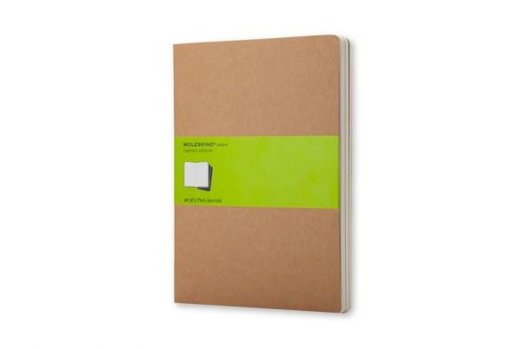 Moleskine Chaier 3lü Günlük Defter Düz XL Boy 19x25 cm 80 Sayfa Kraft