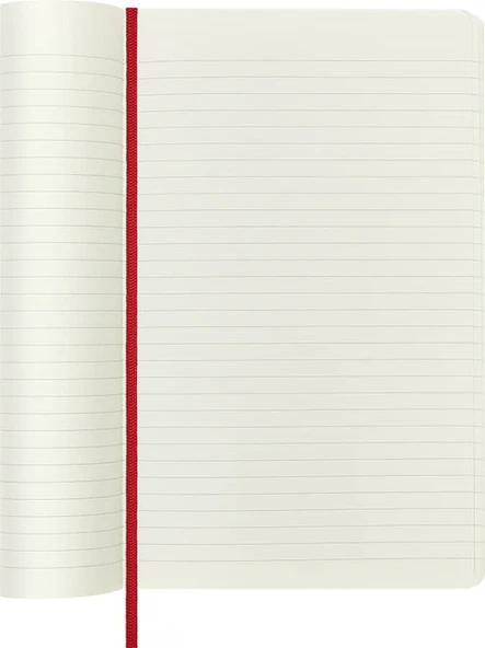 Moleskine Yumuşak Kapak Çizgili Defter L Boy 13x21 cm 192 Sayfa Kırmızı - 4