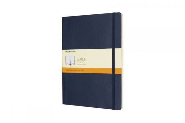 Moleskine Yumuşak Kapak Çizgili Defter XL 19x25 cm 192 Sayfa Lacivert