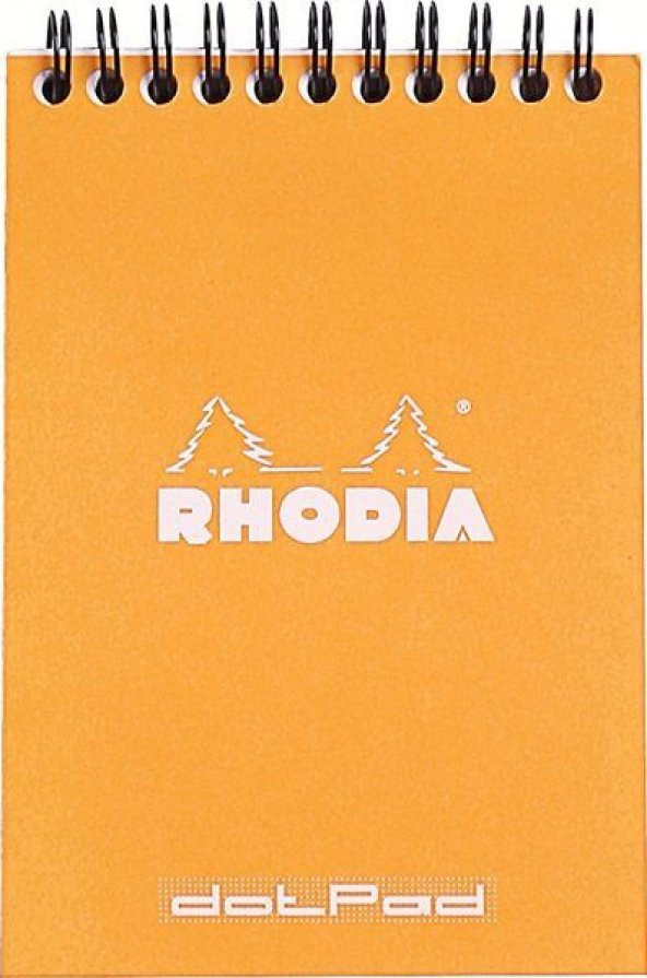 Rhodia Basic Noktalı (Dot Pad) Spiralli Bloknot A6 Turuncu Kapak 105x148 mm 80 gr 80 Yaprak