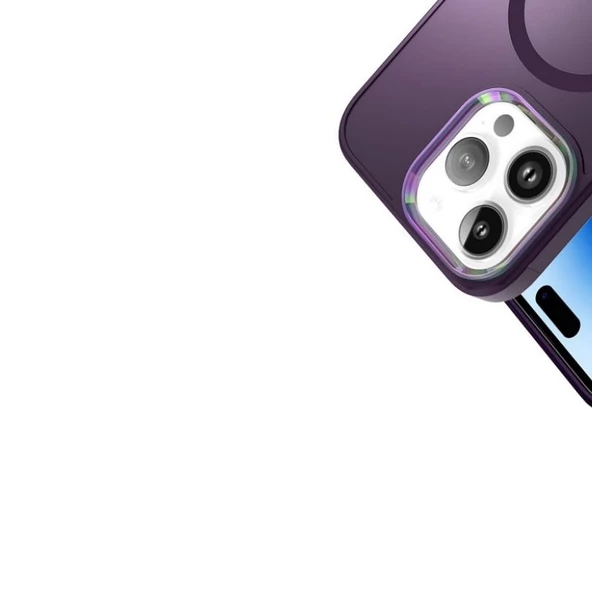 Gpack Apple iPhone 13 Pro Max Kılıf Stil Serisi Mat Wireless Tacsafe Kapak - 3