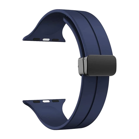 Gpack Apple Watch Series 3 4 5 44mm Kordon Ayalanabilir Mıknatıslı Mat Silikon Krd84 - 5