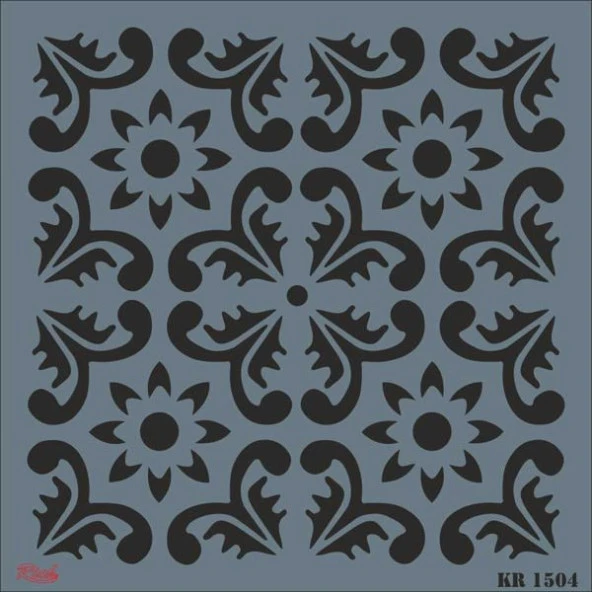 Rich Fayans Stencil Boyama Şablonu 30x30 cm. KR-1504