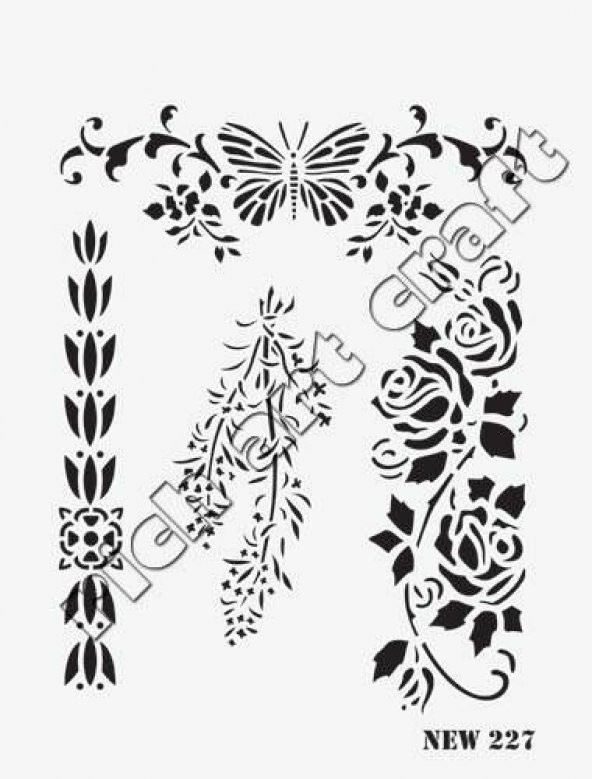 Rich Stencil Boyama Şablonu 25x35 cm. NEW-227 ürün görseli