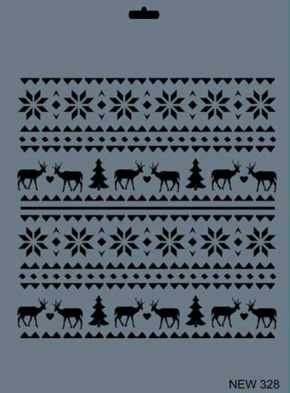 Rich Stencil Boyama Şablonu 25x35 cm. NEW-328 ürün görseli