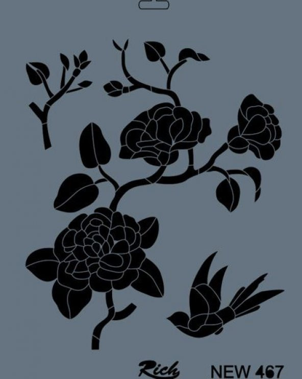 Rich Stencil Boyama Şablonu 25x35 cm. NEW-467 ürün görseli