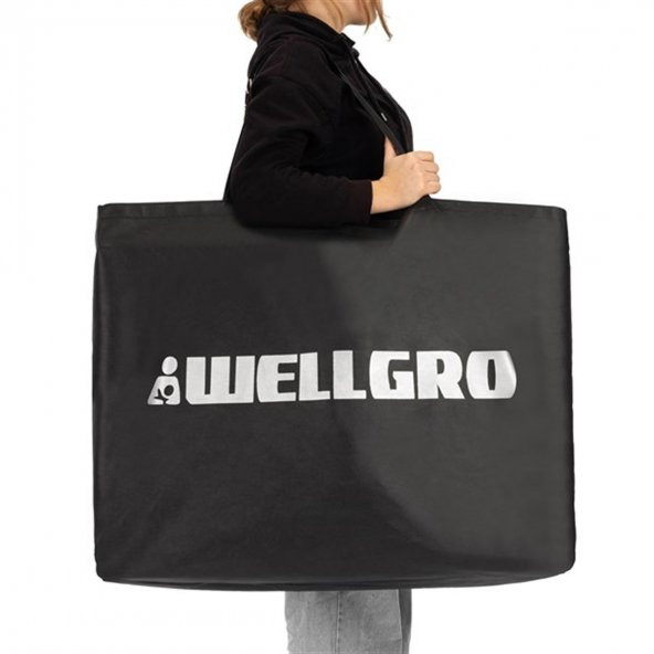 Wellgro Go With Me Anne Yanı Katlanır Ahşap Beşik-Gri - 5