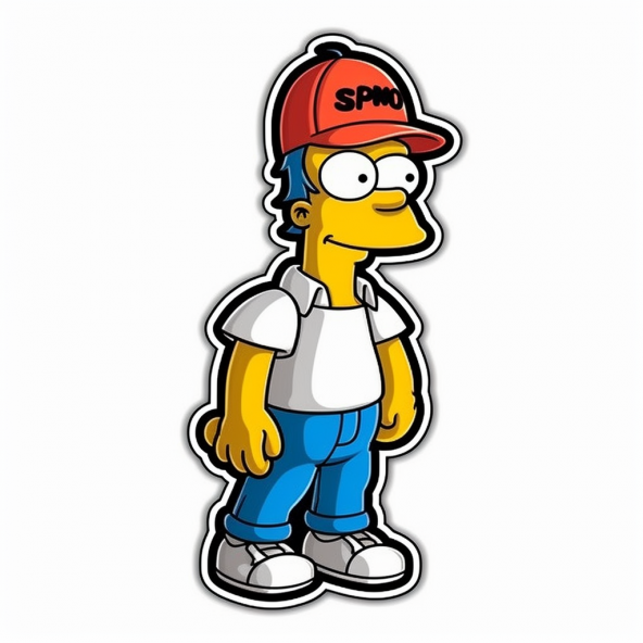 Sticker Master Simpsons Motorsiklet, Kask,Laptop Ve Araç Sticker Çıkartma Etiket 12 Adet 10 Ar Cm - Resim 4