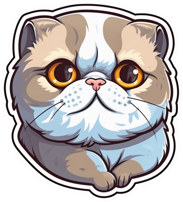 Sticker Master Scottish Fold Cat Kedi Motorsiklet, Kask,Laptop Ve Araç Sticker Etiket 14x15 Cm