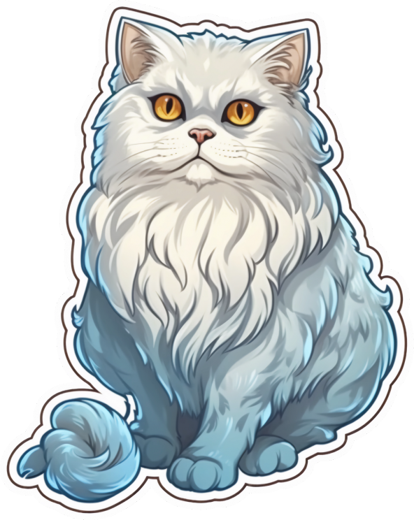 Sticker Master İran Kedisi Motorsiklet, Kask,Laptop Ve Araç Sticker Etiket 12x15 Cm ürün görseli