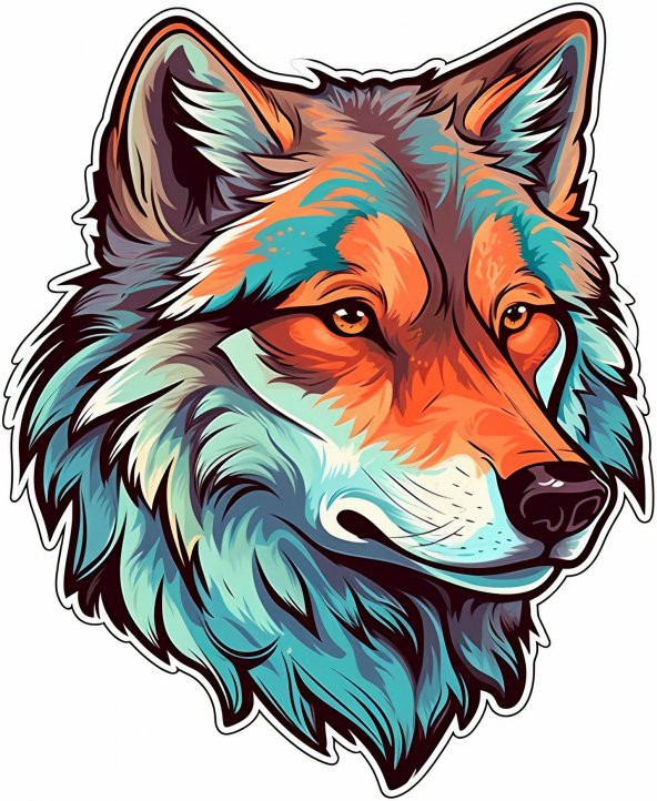 Sticker Master Kurt Wolf Motorsiklet, Kask , Laptop Ve Araç Oto Sticker Etiket Çıkartma 15x12 Cm ürün görseli