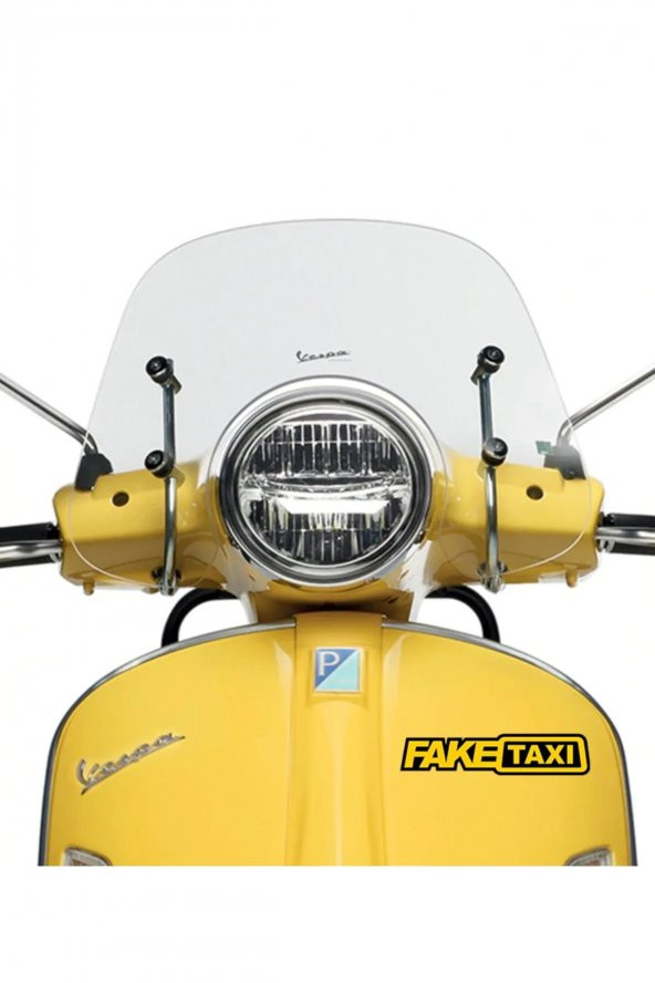 Sticker Master Fake Taxi Sticker Motor, Kask, Laptop, Araba Sticker 14x3 Cm - 2