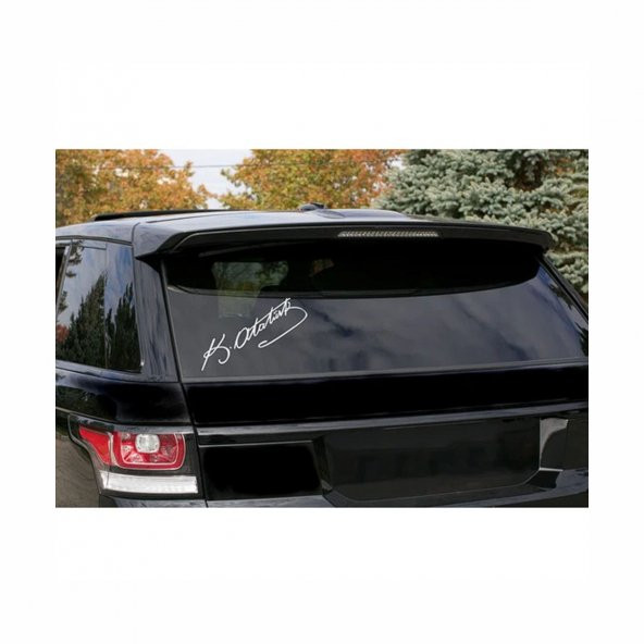 Sticker Master Kemal Atatürk İmzası Araba Oto Sticker 20 Cm Beyaz ürün görseli