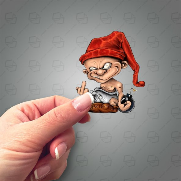 Sticker Master Elf Bomba Sticker Oto Motor Laptop Pc Duvar 13x15 Cm - 2